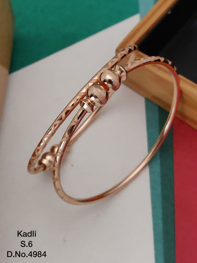 Accessories Brass 	Rose Gold Designer Kadli
